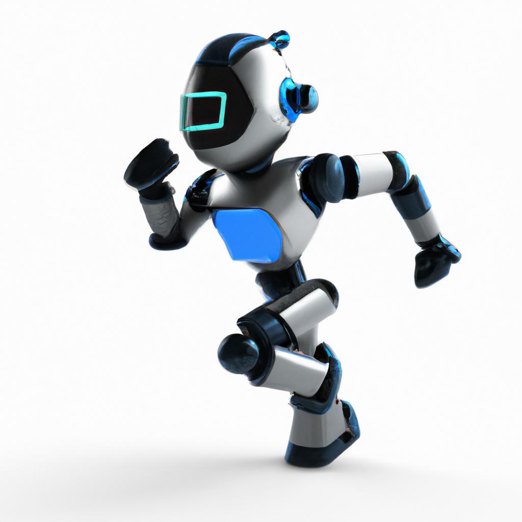 a robot running fast